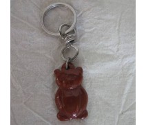 Jaspis rot Bär Schlüsselanhänger 40mm