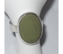 Lava grün Fingerring oval ca. 20x16mm vom Ätna Grösse 56