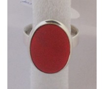 Lava rot Fingerring oval ca. 20x16mm vom Ätna Grösse 58