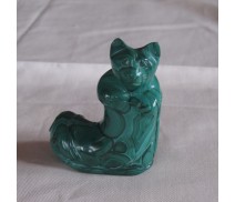 Malachit Katze im Schuh