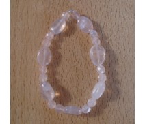 Rosenquarz Armband fazz. 6mm Oliven