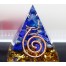 Lapislazuli mit blauem Bergkristall und Kupferschnecke Orgon Pyramide 