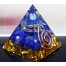 Lapislazuli mit blauem Bergkristall und Kupferschnecke Orgon Pyramide 