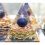 Lapislazuli Kugel, Malachit und Kupferspirale Orgon Pyramide