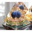 Lapislazuli Kugel, Malachit und Kupferspirale Orgon Pyramide