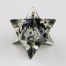  Bergkristall, Lapislazuli und Turmalin Orgon Merkaba mit goldenen Splittern 2.4cm