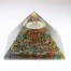 Orgon Pyramide Quarz Regenbogen mit Blume des Lebens