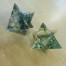 Moosachat Orgon Merkaba mit goldenen Splittern 2.4cm