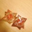Carneol Orgon Merkaba mit goldenen Splittern 2.4cm