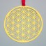 Fensterbild Blume des Lebens goldfarben 8x8cm