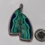 Azurit Malachit Silber Anhänger 55mm x 33mm
