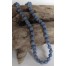 Blauquarz Halskette 6mm x 42cm geknotet