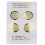 Handy Sticker Blume des Lebens 4er Set gold