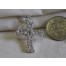 Kreuz Strass Silber Anhänger