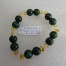 Malachit - Iriskristall, Bernstein Rondo  Armband 6mm - 305