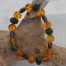 Malachit Armband mit Bernstein und Magnetit  - 244