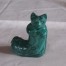 Malachit Katze im Schuh