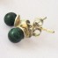 Malachit 4mm Metall Ohrstecker