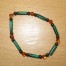 Malachit Stäbli Armband mit Bernstein4 und Magnetit3