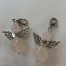 Rosenquarz Engel Anhänger Charms 35.mm