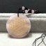 Rosenquarz Taler mit Blume des Lebens und Lebensbaum an Onyx Kette