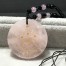 Rosenquarz Taler mit Blume des Lebens und Lebensbaum an Onyx Kette